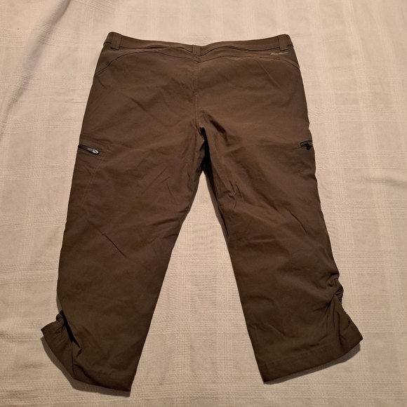 Eddie Bauer women's size 14 First Accent WR Guide Capri Slatgreen style 0794 NWT - Picture 7 of 8